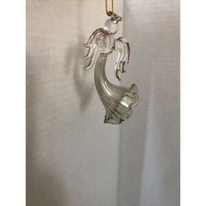 Glass ANGEL TREE ORNAMENTS   BLOWN‎ GLASS - GOLD Trimming